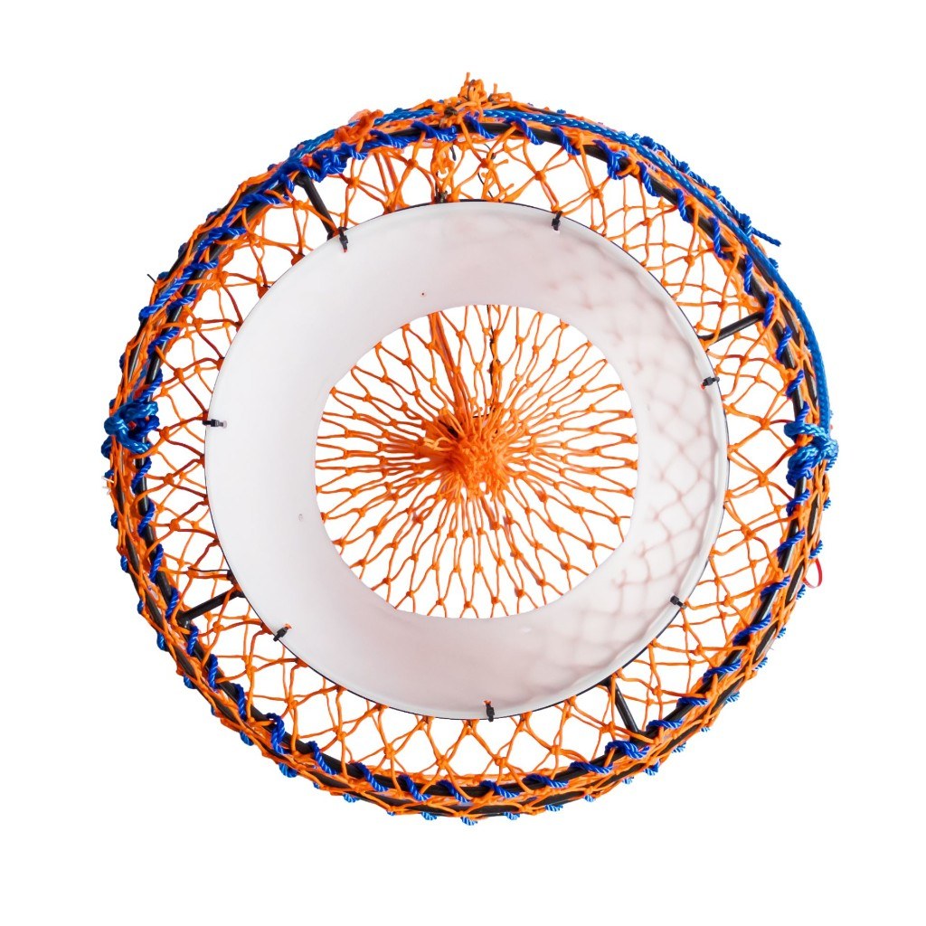 Overtop view of a Tanner crab trap