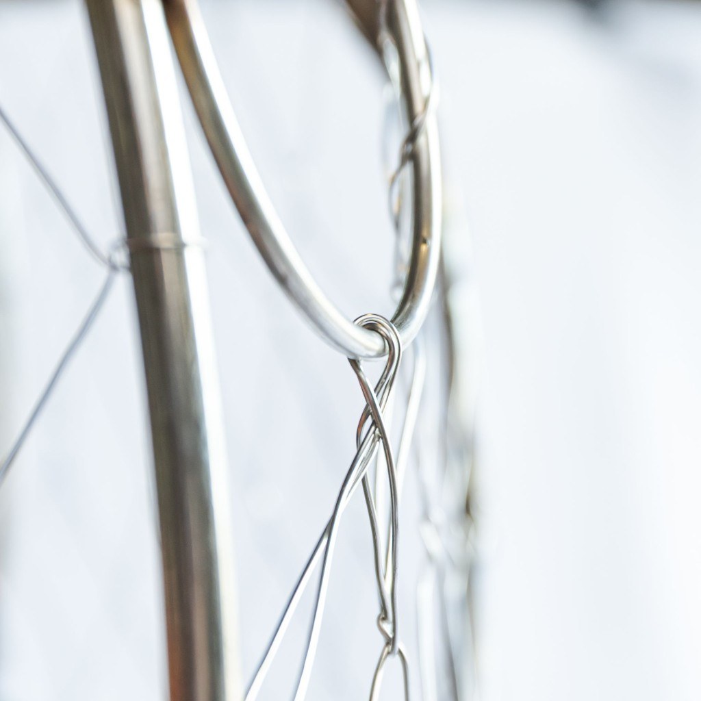 Close-up of stainless weaving detail